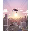 Marvel Spider-Man Swinging Through the Air